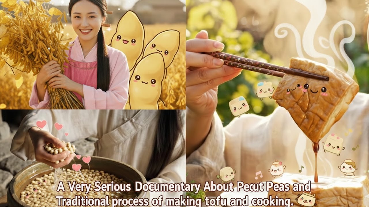 A Very Serious Documentary About Peas and Traditional process of making tofu and cooking