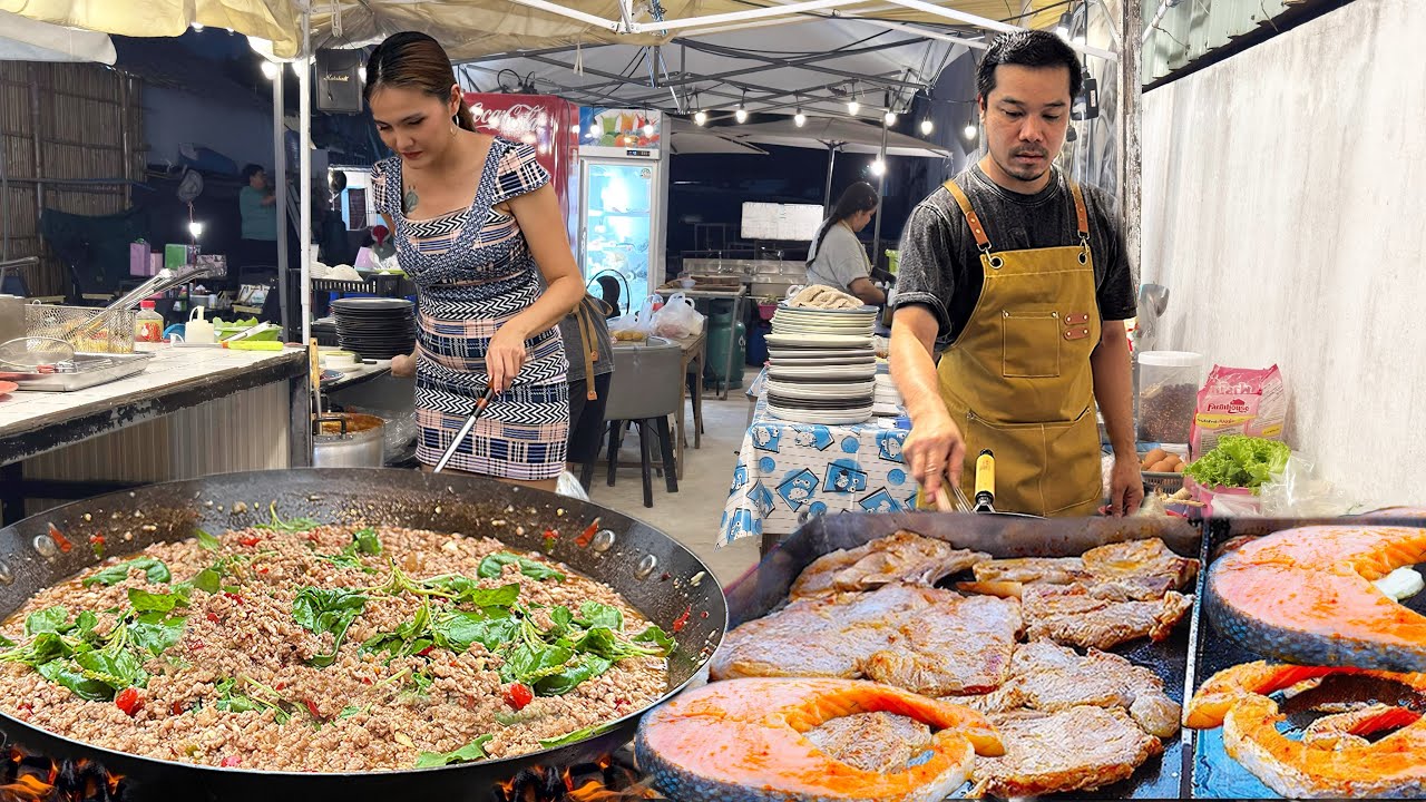 Non Stop Order! Variety Of Steak & Thai Food By Young Asian Chef - Street Food