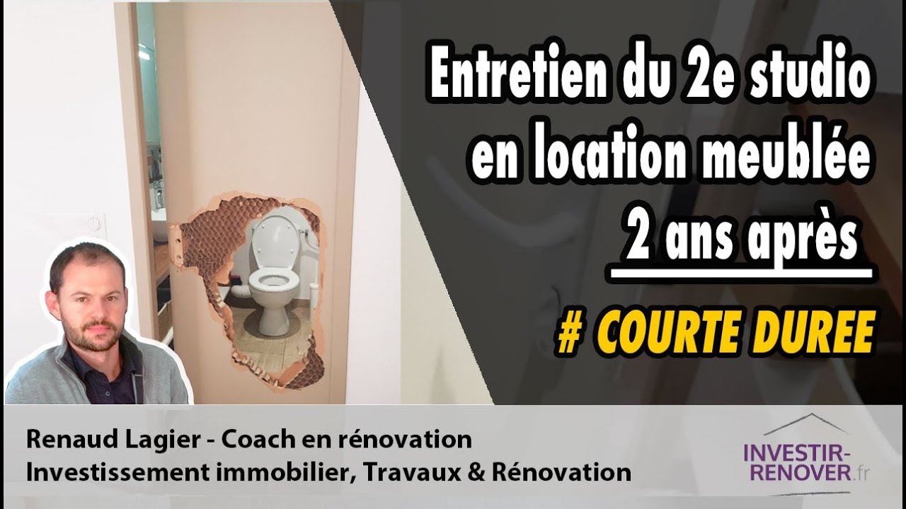 Entretien d'un studio en location courte durée 2 ans après (2e studio)