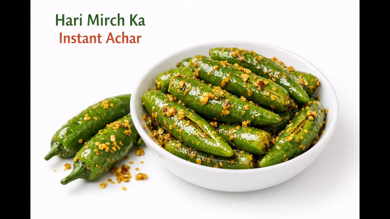 झटपट हरी मिर्च का अचार – मिनटों में तैयार | Instant Green Chilli Pickle