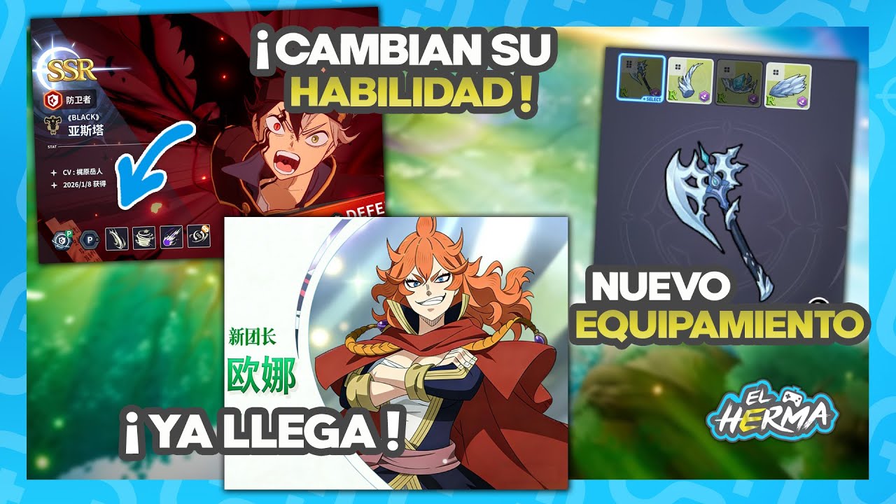 ¡Notas NUEVA ACTUALIZACIÓN GENERAL 1.2! Nuevos personajes, eventos, desafios! - Black Clover Mobile