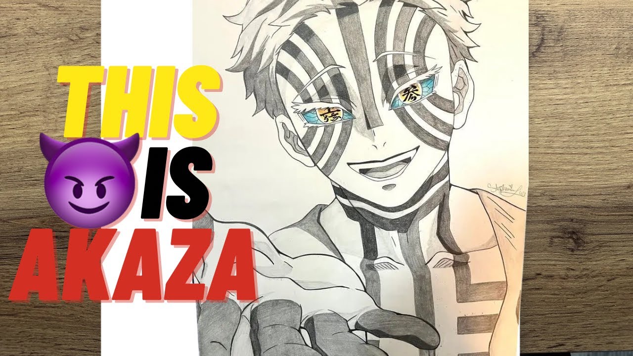Don’t Blink… I Drew Akaza From Demon Slayer 😳