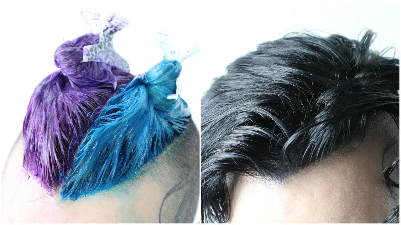 BLACK HAIR DYE- Over Half + Half Hair!!