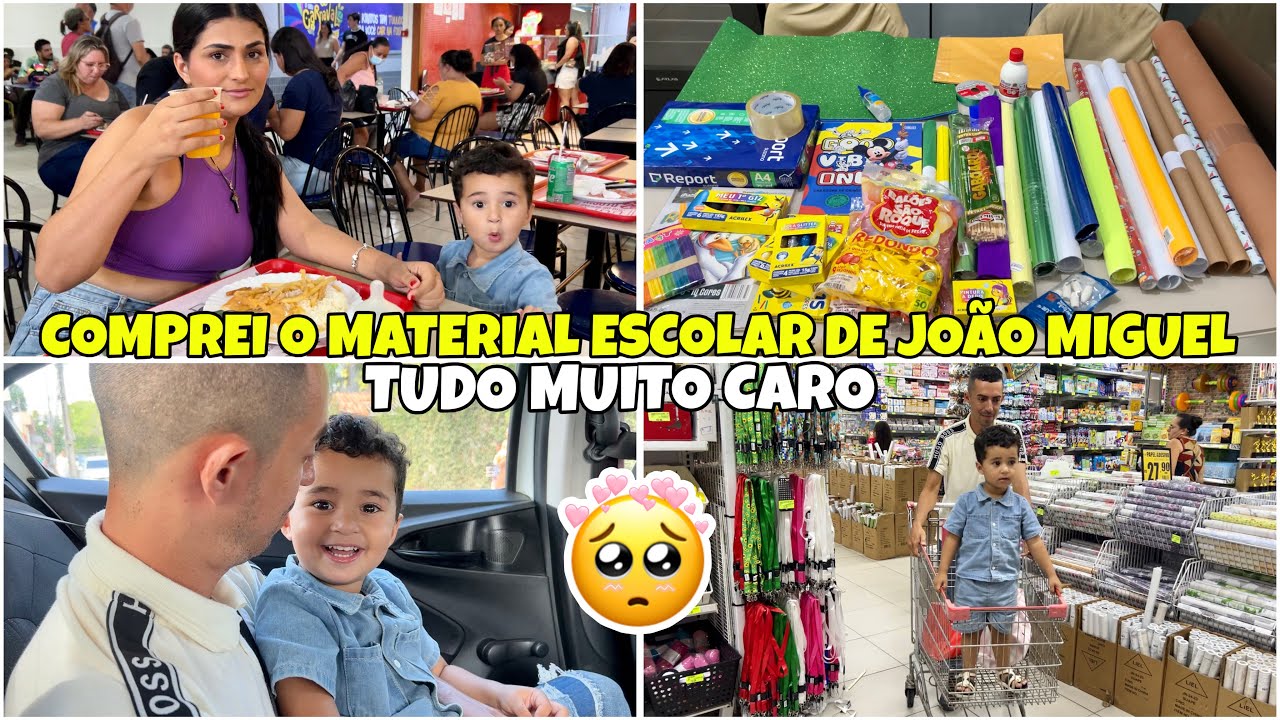 COMPRAMOS MATERIAL ESCOLAR DE JOÃO MIGUEL| QUANTO GASTAMOS?| PASSEIO NO SHOPPING| GRATIDÃO🙏