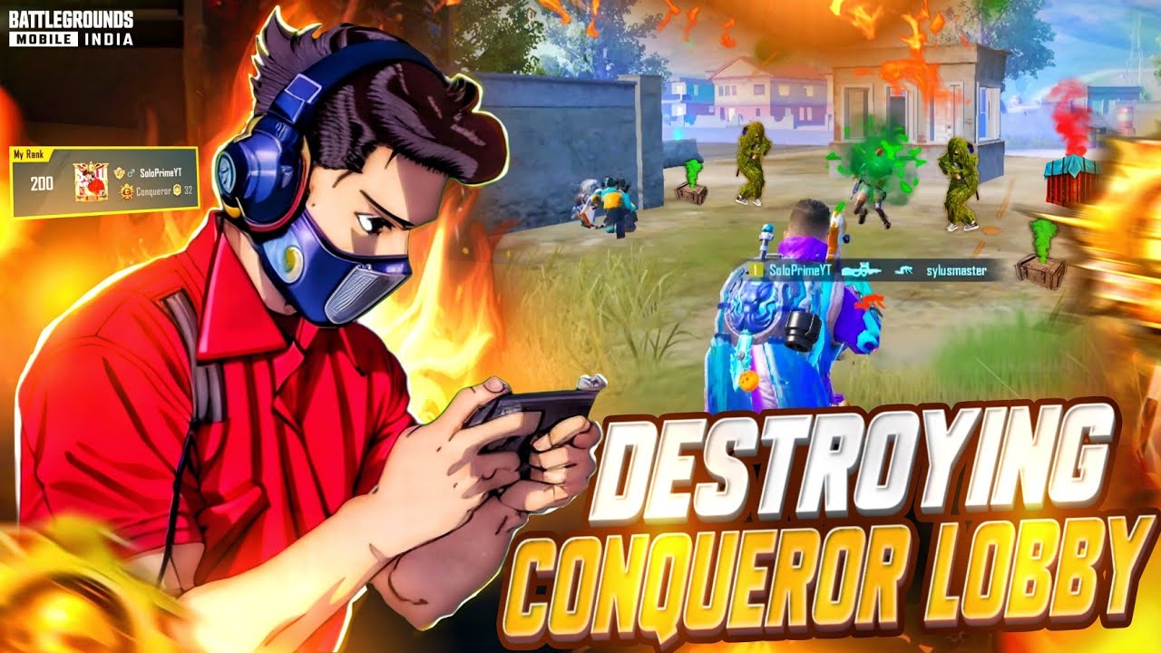 SoloPrime Vs Whole Server 😱 Fastest 1v4 in Conqueror Lobby | Intense Solo vs Squad Gameplay I BGMI