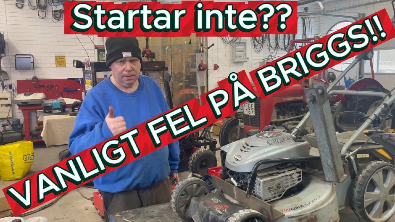 BRIGGS & STRATTON MOTOR TÄNDER INTE !! HUR SNABBT LÖSER VI DET?