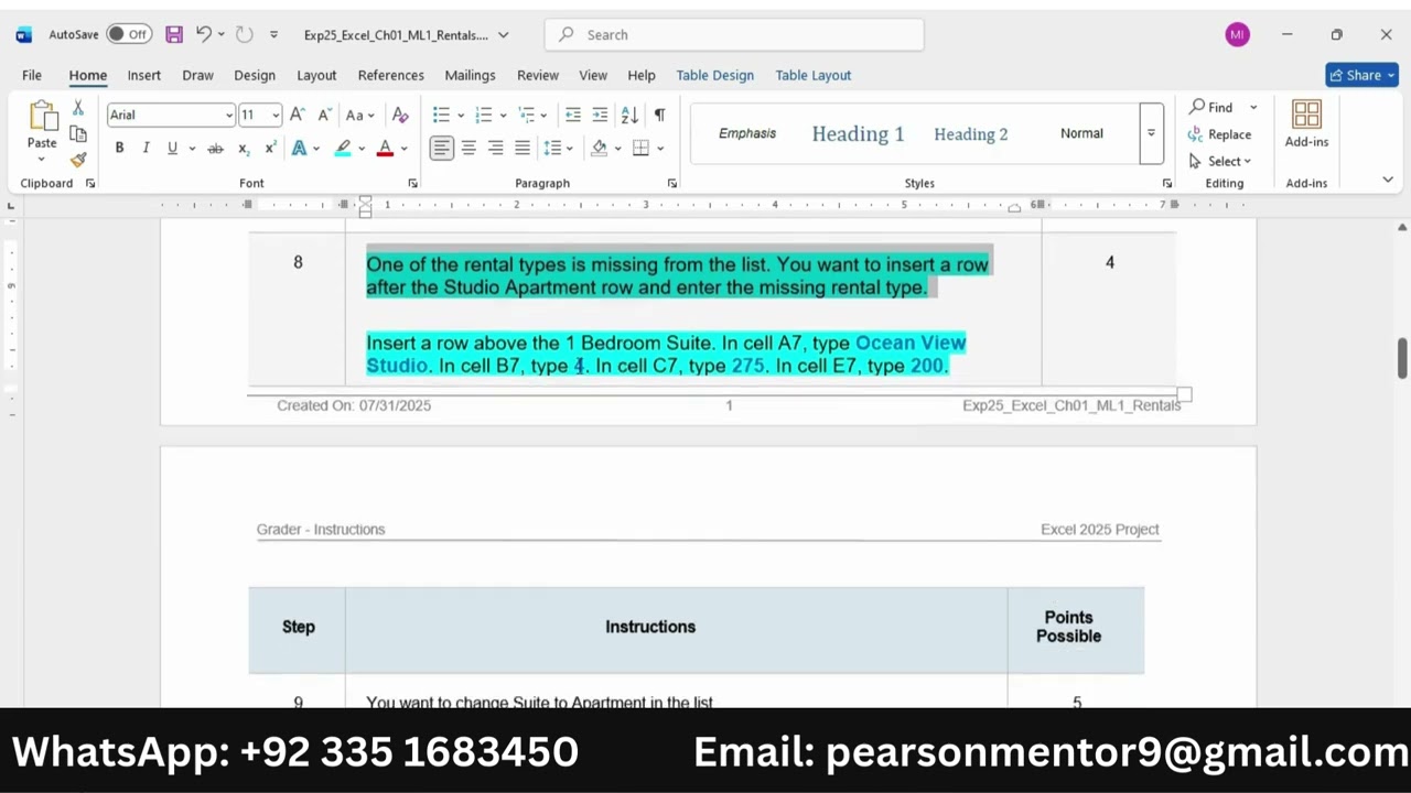 Exp25_Excel_Ch01_ML1_Rentals | Excel Chapter 1: Grader Mid-Level 1 - Guest House Rental Rates