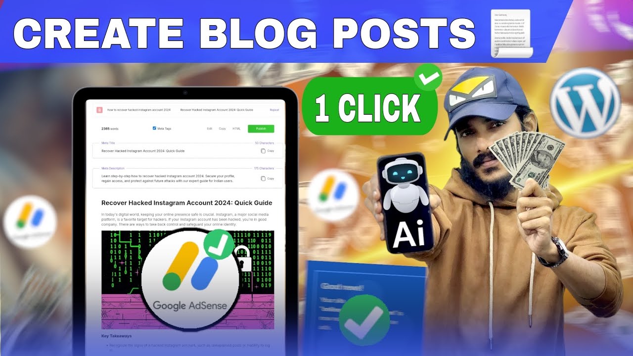 1-Click Blog Post Generation | Effortlessly Create & Publish Blog Posts in Seconds!