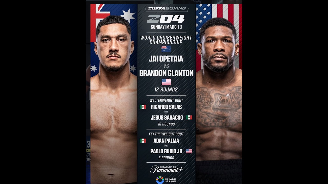 Zuffa Boxing 4: Opetaia vs. Glanton Official Weigh-in