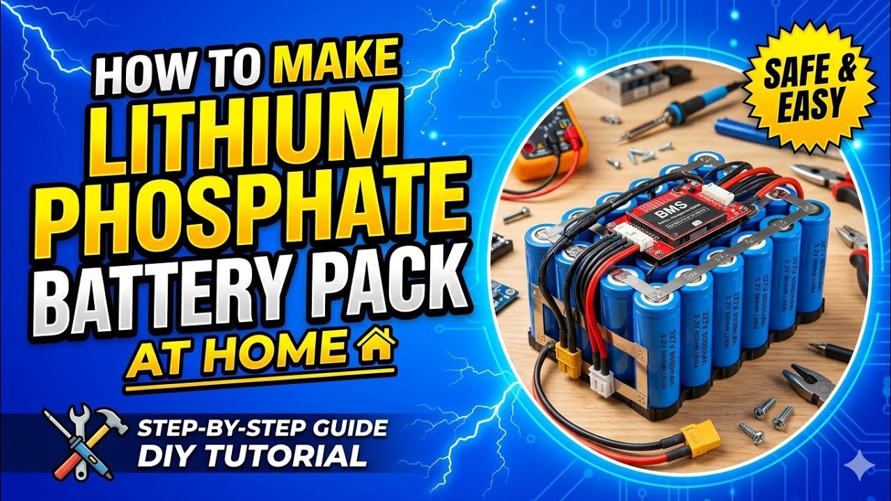 Home Made Lithium phosphate battery making 12 Ah || How to Make Solar Battery || Lithium phosphate 