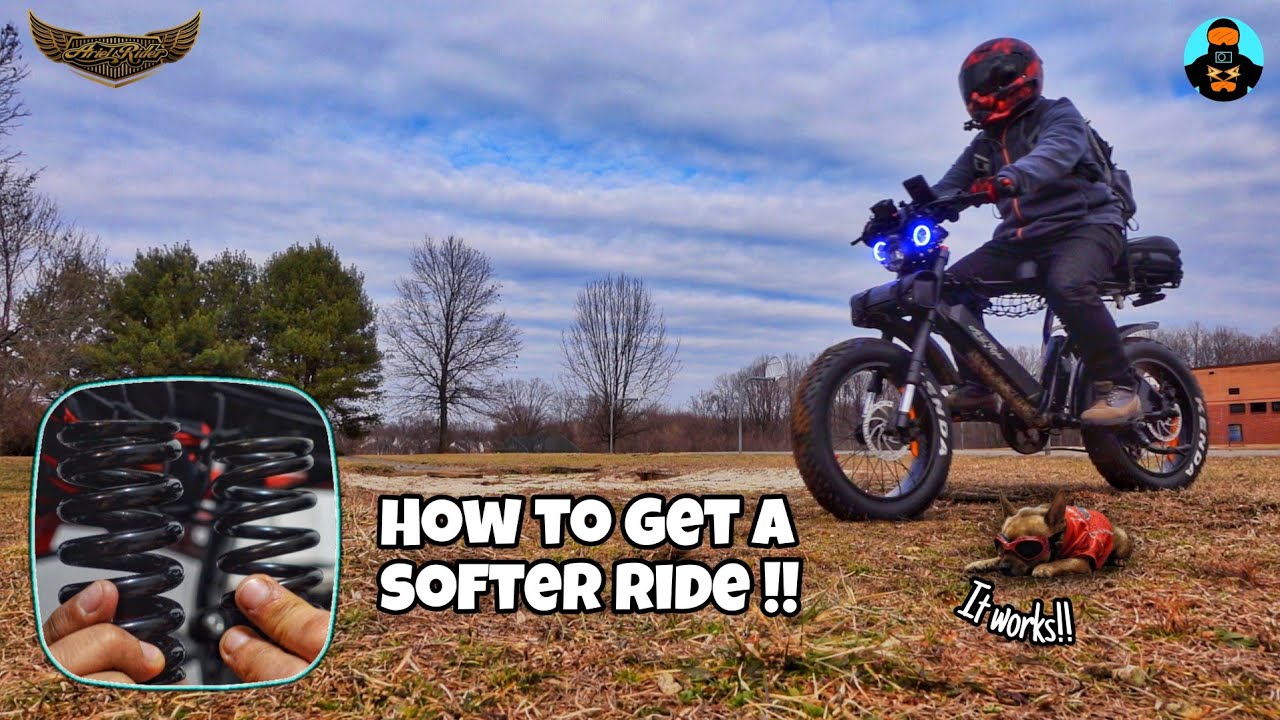 How to get a smoother ride on the V1 Ariel Rider 52V X-Class | Rear spring swap, test, & how to