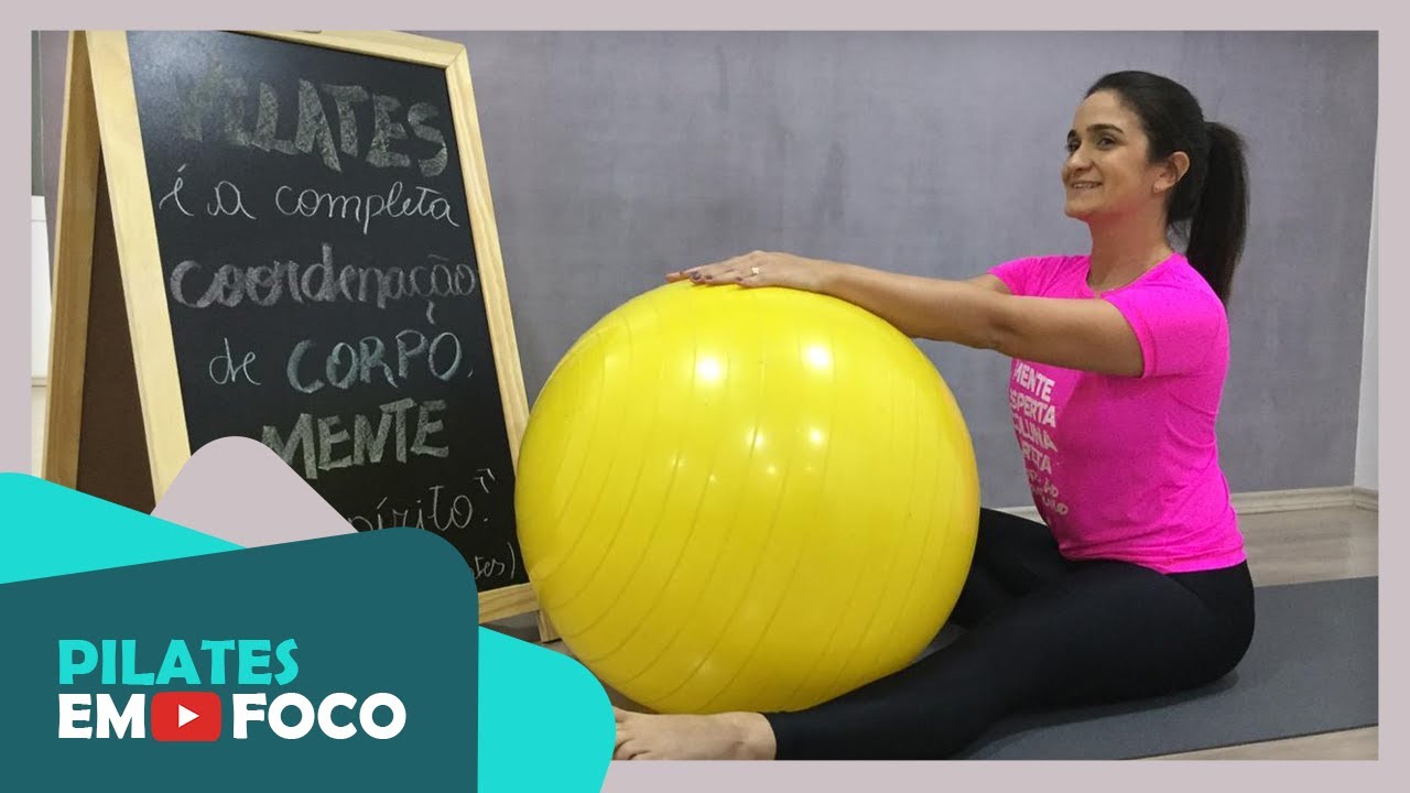 Pilates com Bola em CASA para mobilidade e alongamento da Coluna