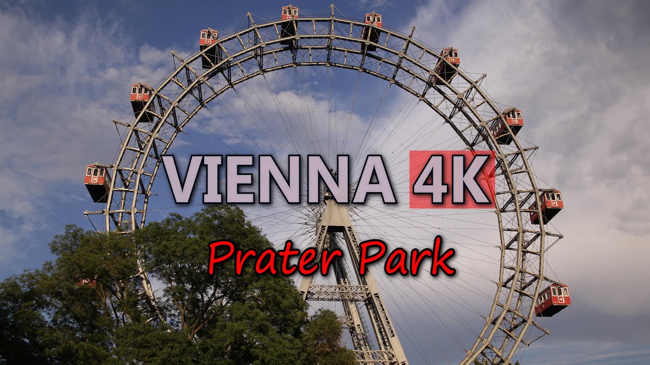 Ultra HD 4K Vienna Travel Austria Tourism Prater Amusement Park Ferris Wheel UHD Video Stock Footage