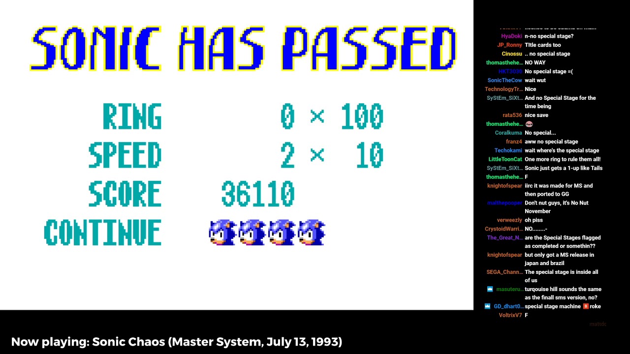 Sonic Month 2019 Stream #2 - Sonic Chaos