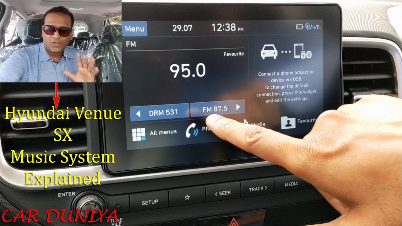 Hyundai Venue S+, SX & SX Dual Tone Music System Explained-All Features Covered