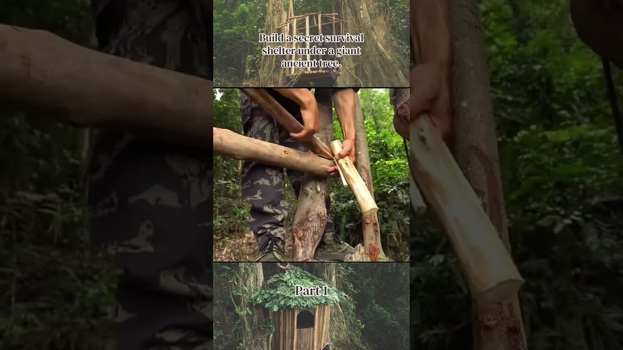 Part 1: Secret Survival Shelter Under a Giant Ancient Tree