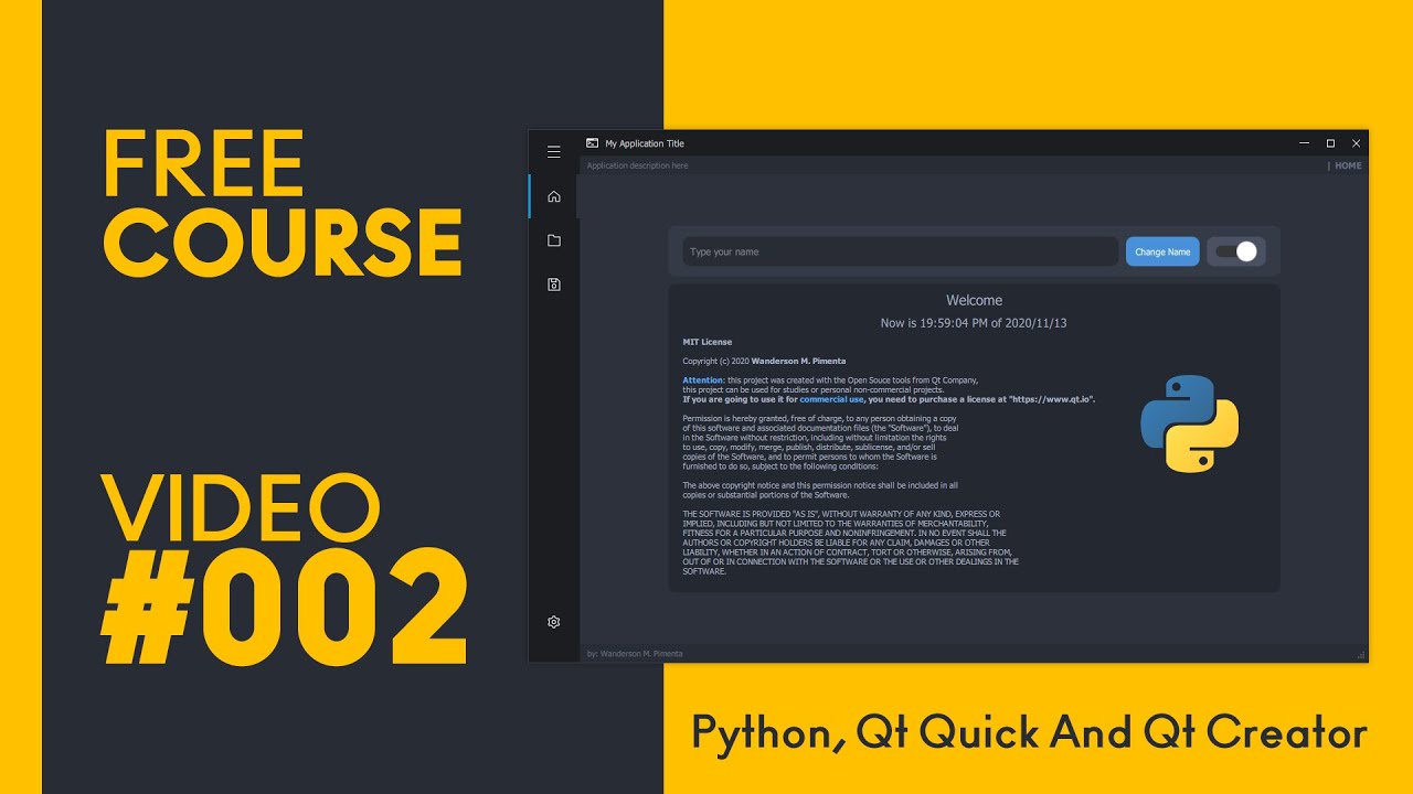 PYTHON and QT QUICK - Power Of Qt Quick And Start Building Our Application [MODERN GUI] - #Video002