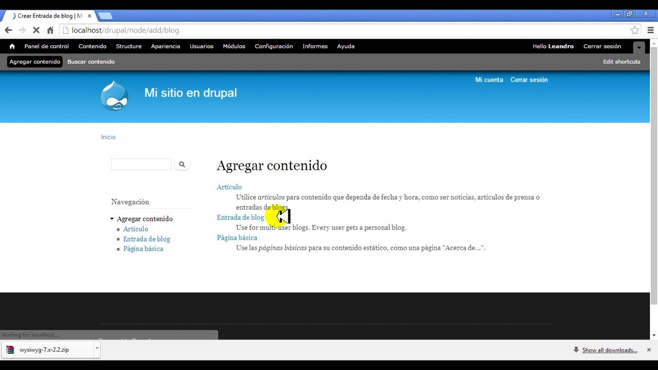 &iquest;C&oacute;mo escribir un articulo en drupal usando ckeditor?