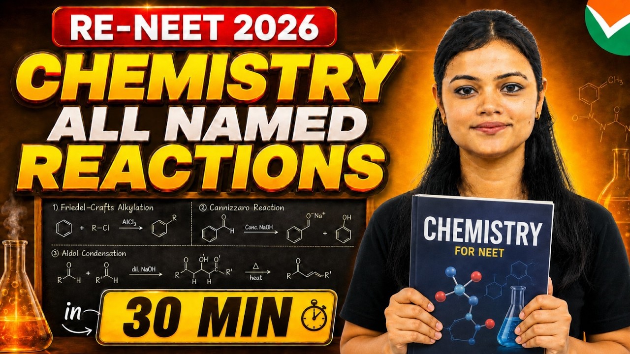 All Named Reactions in 30 Minutes | Organic Chemistry | RE NEET 2026 | #reneet2026 #oneshot