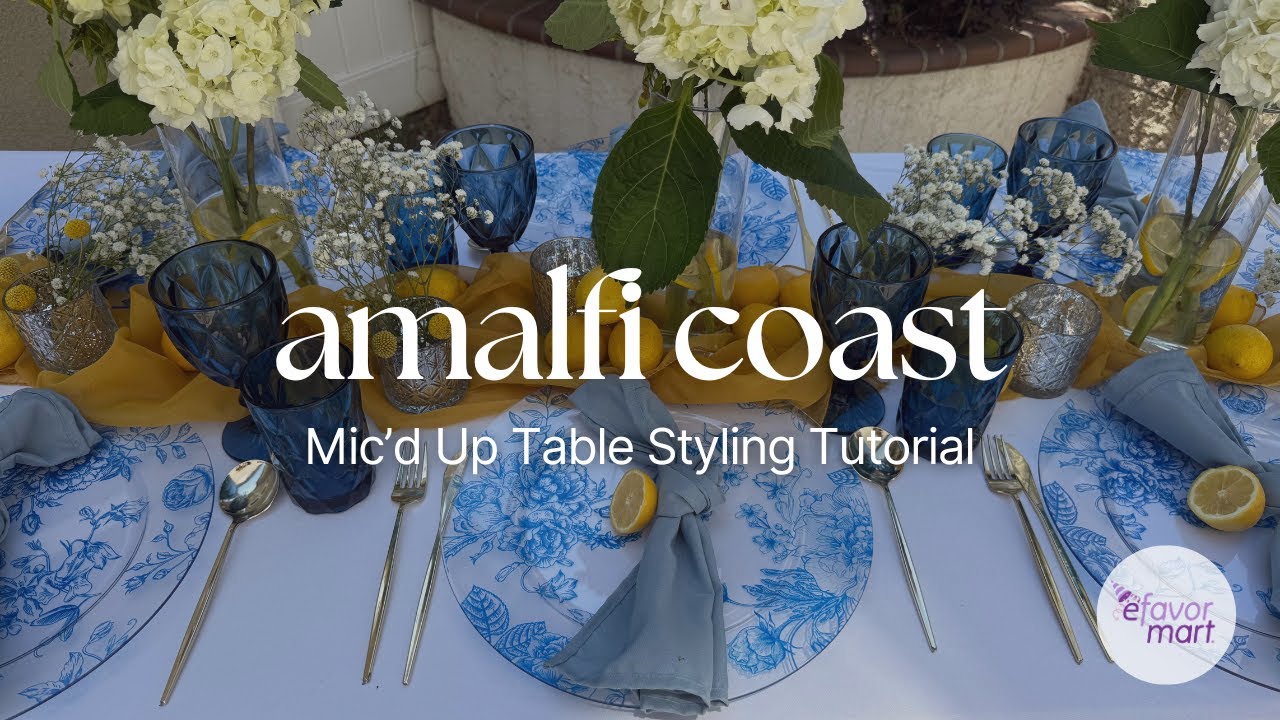 Style an Amalfi Coast-Inspired Summer Tablescape on a Budget | eFavormart.com