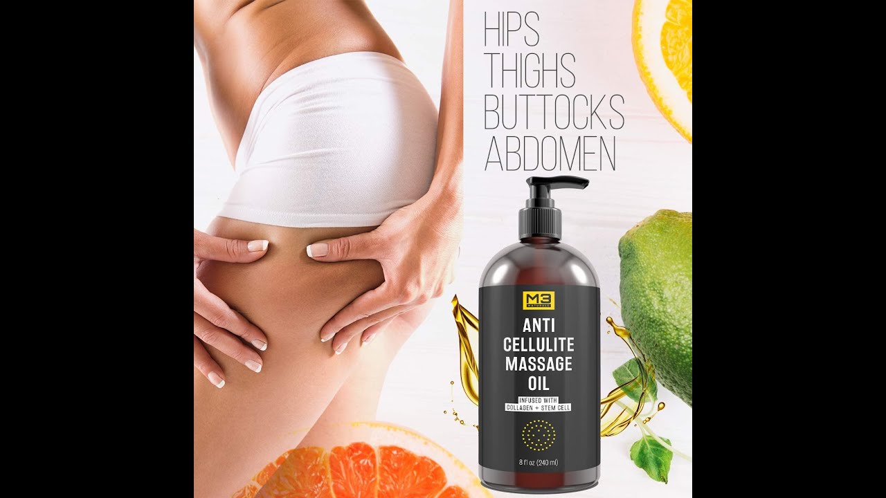 M3 Naturals Anti Cellulite Massage Oil Infused with Collagen and Stem Cell   Natural