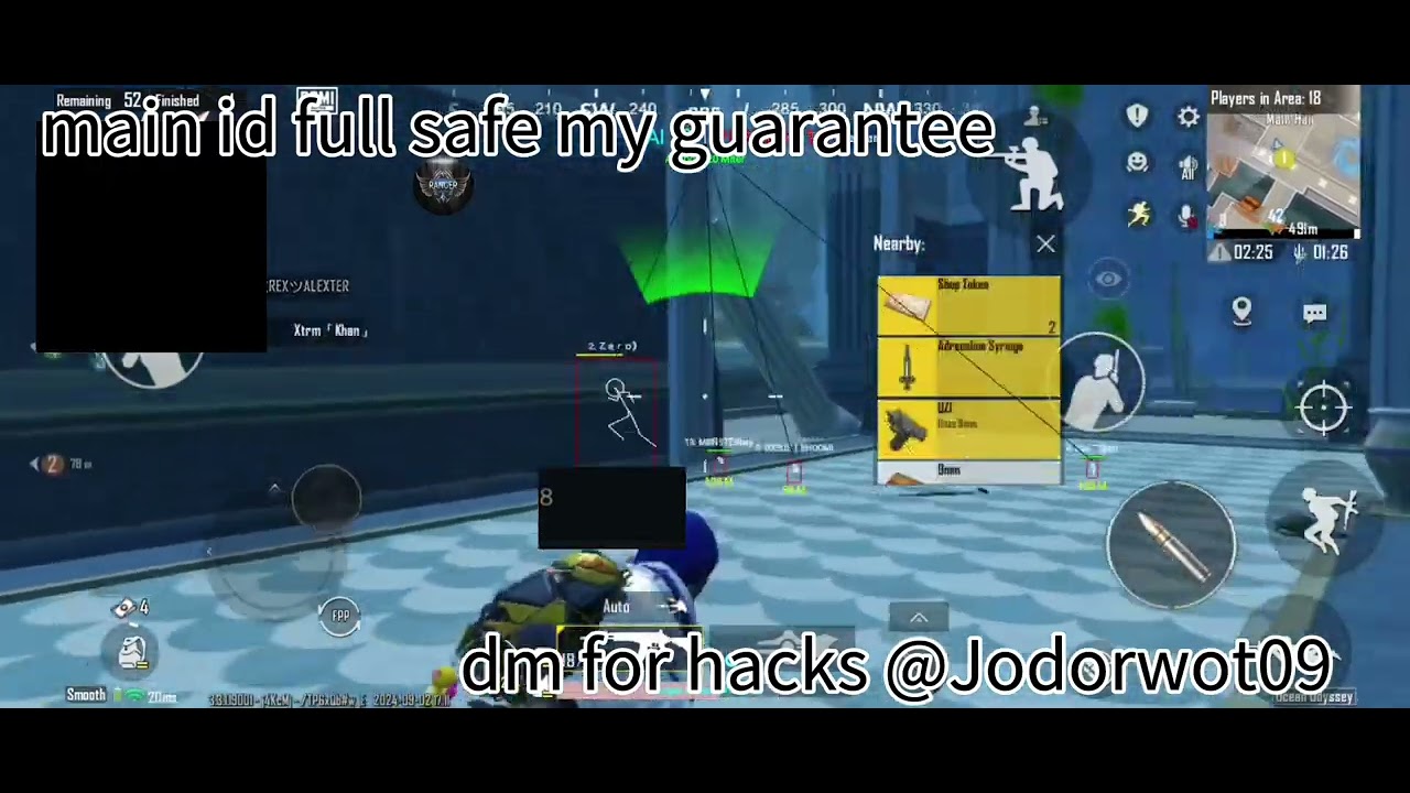 BGMI main id safe hack no ban 100%