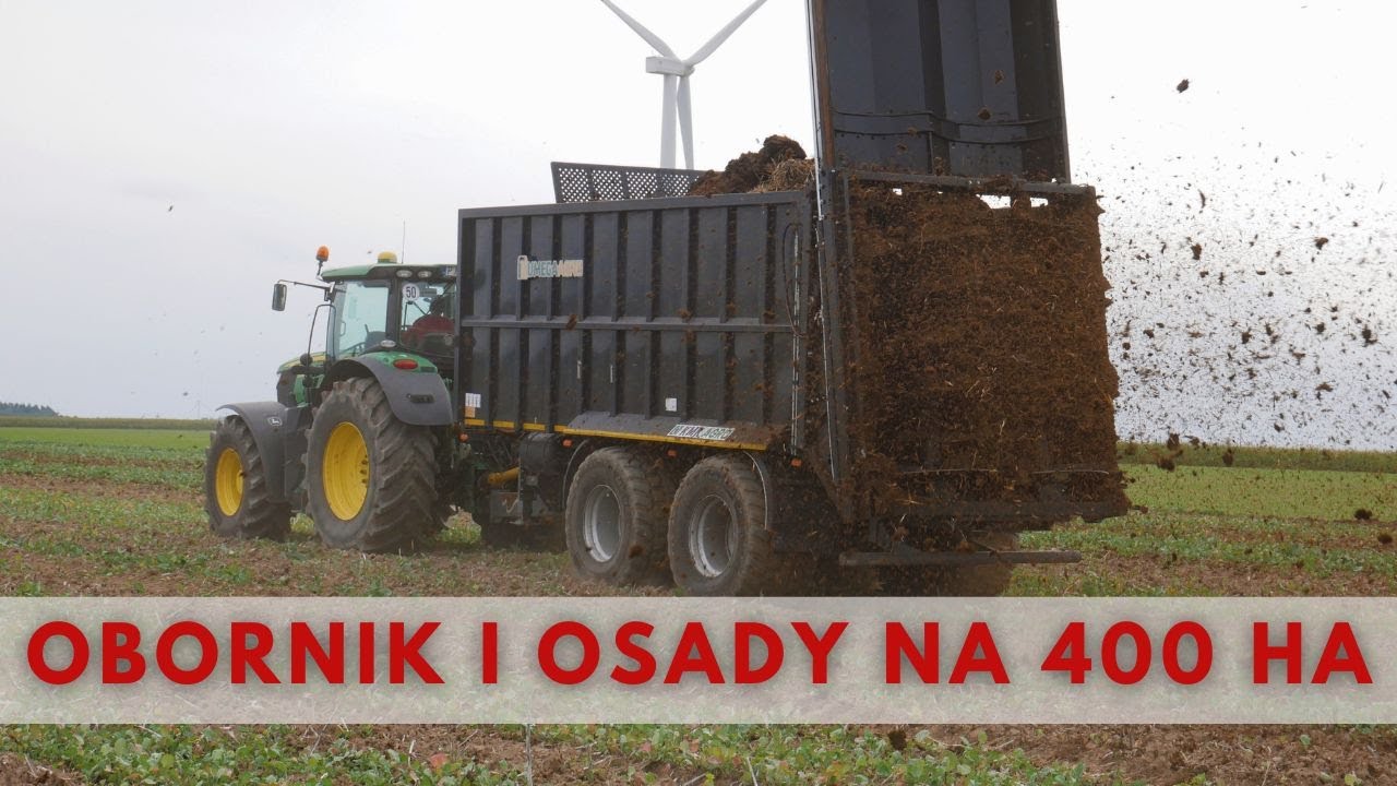 Nawożenie obornikiem i osadami na 400 ha