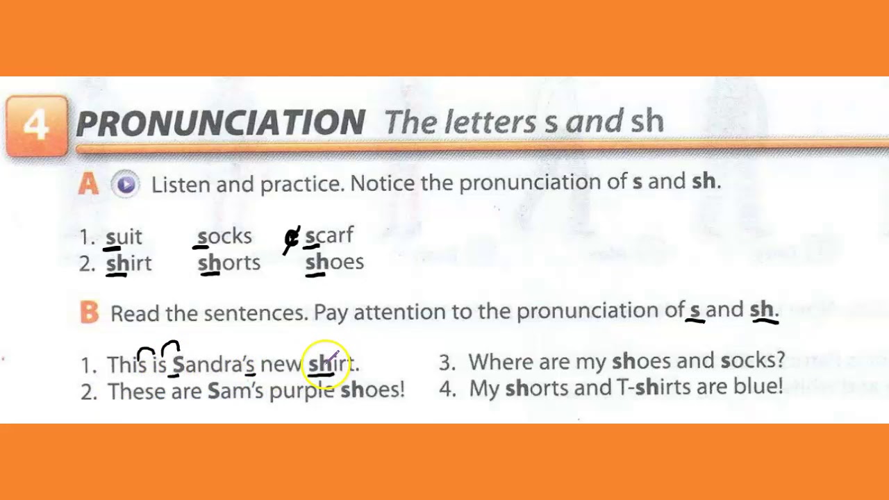 Interchange intro Unit 4 exercise 4 S and Sh sound