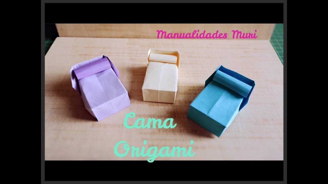 Origami - Cómo hacer una Cama de Papel Paso a Paso