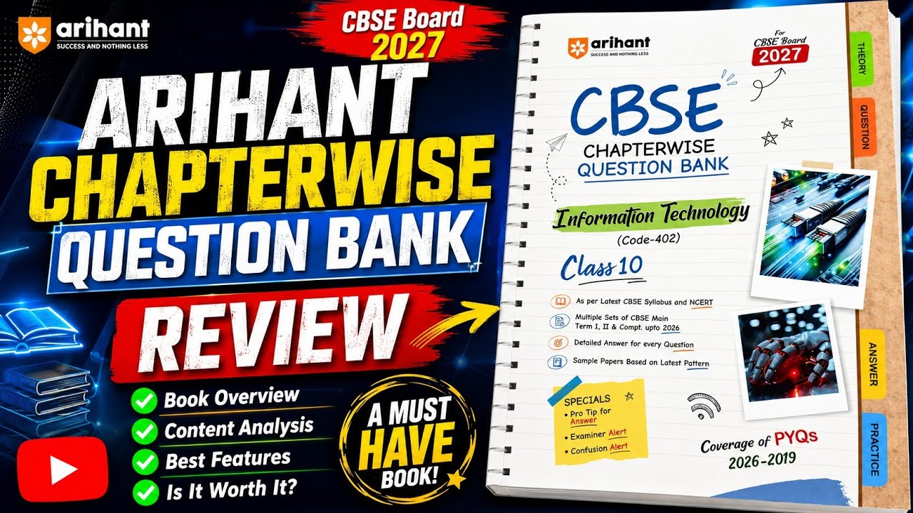 Arihant CBSE Class 10 Information Technology Chapterwise Question Bank Review | CBSE Class 10 IT QB