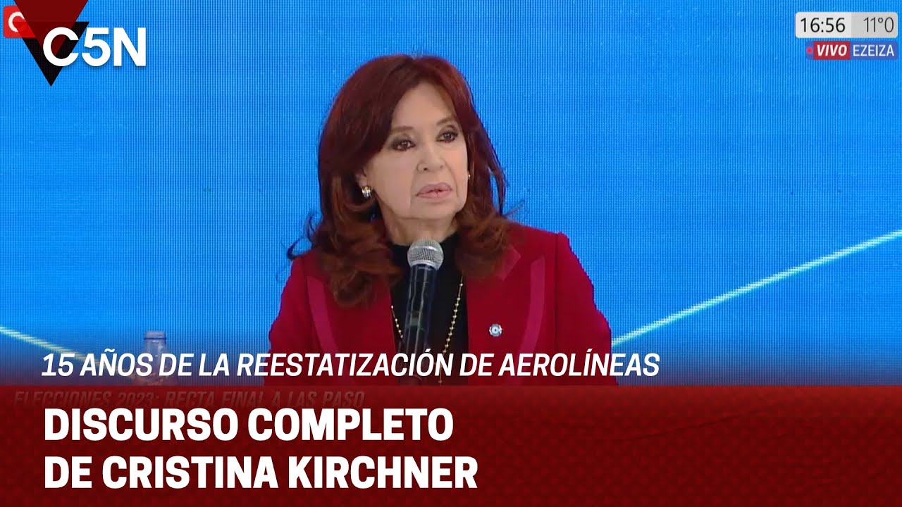 El DISCURSO de CRISTINA KIRCHNER en el acto por los 15 AÑOS de la REESTATIZACIÓN de AEROLÍNEAS