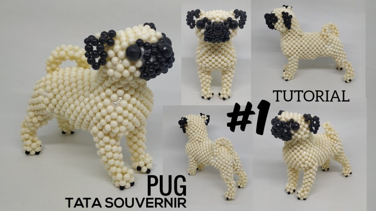 How to Bead Pug Part 1/Tutorial manik manik/DIY/Beadcraft