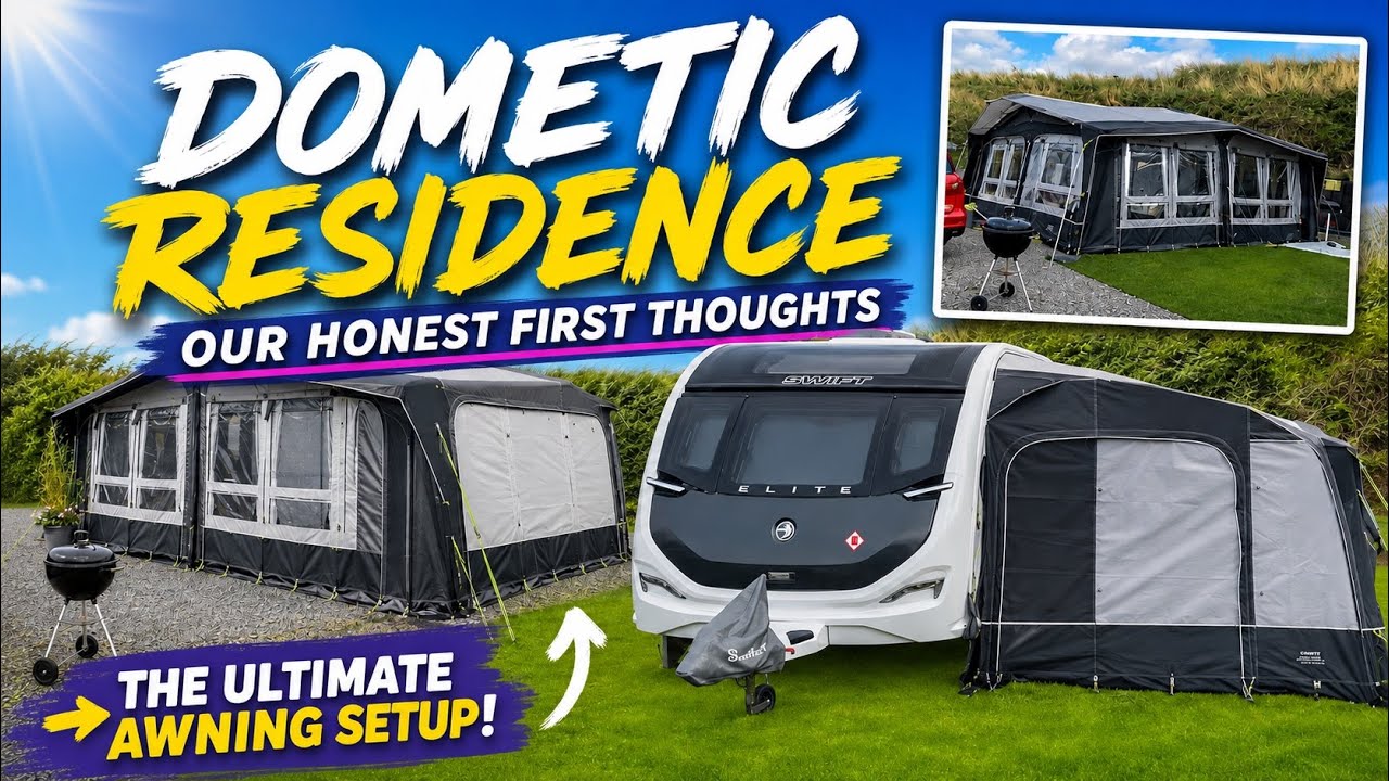 Dometic Residence air awning setting up and our first thoughts  ! #dometic #caravanlife