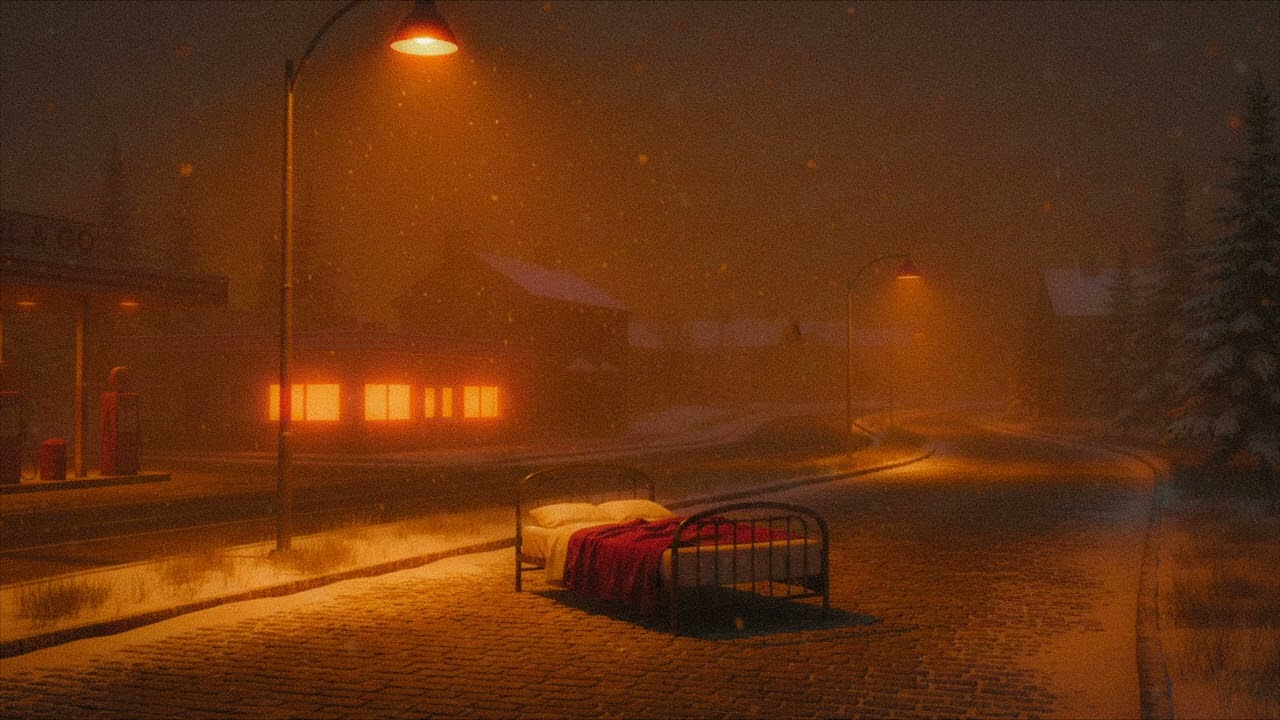 the world feels softer under snow.