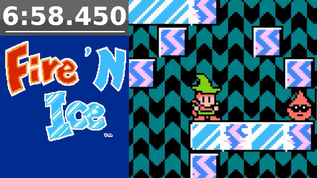 Fire 'N Ice (NES) World 7 Speedrun: 