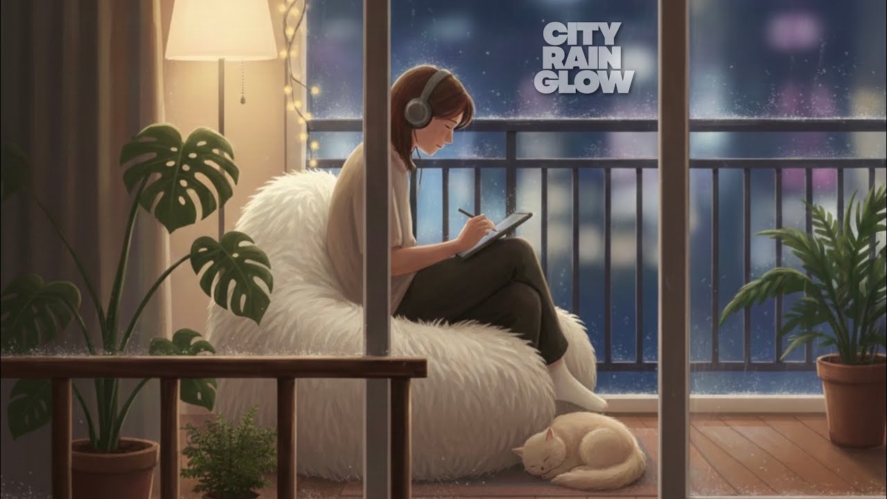 City Rain Glow – Calm Lo-Fi for Night Focus, Rainy Window Ambience & City Lights