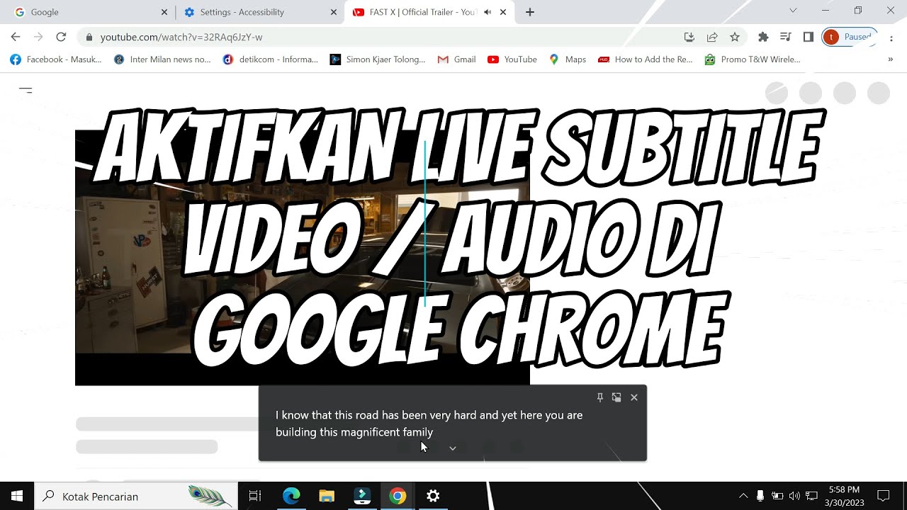 Cara Menampilkan Live Subtitle Bahasa Inggris dari Video atau Audio di Google Chrome