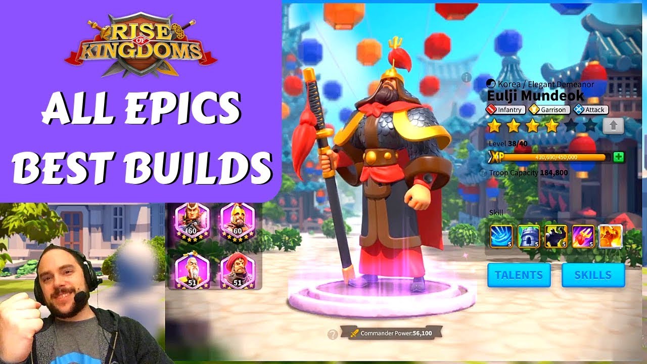 The BEST TALENT BUILDS for EVERY EPIC COMMANDER | Rise of Kingdoms