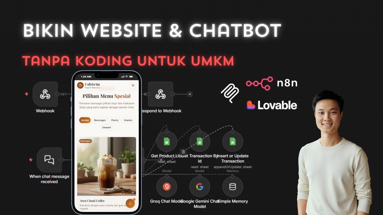 Cara Bikin Website Tanpa Coding dengan Chatbot AI | n8n MCP + Loveable