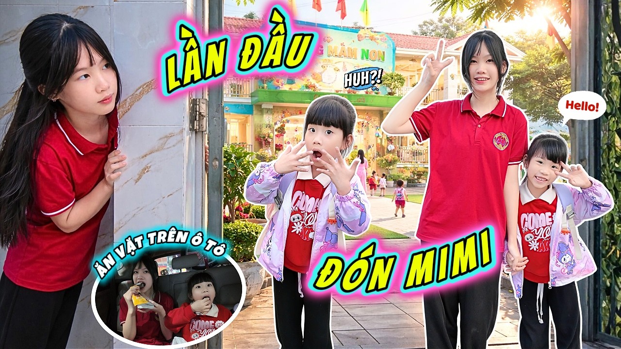 Lần Đầu Cô Chuột Đón MiMi Đi Học Về Mua Sập Cửa Hàng Đồ Ăn Vặt Và Mukbang Trên Ô Tô !