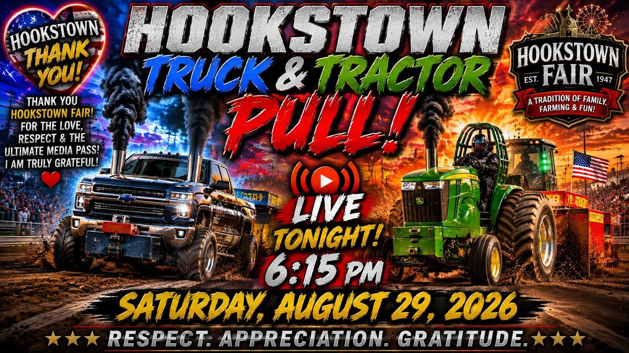HOOKSTOWN FAIR 2026 TRUCK & TRACTOR PULL 🚜 LIVE NOW! MASSIVE HORSEPOWER & FULL PULL ACTION! 🇺🇸