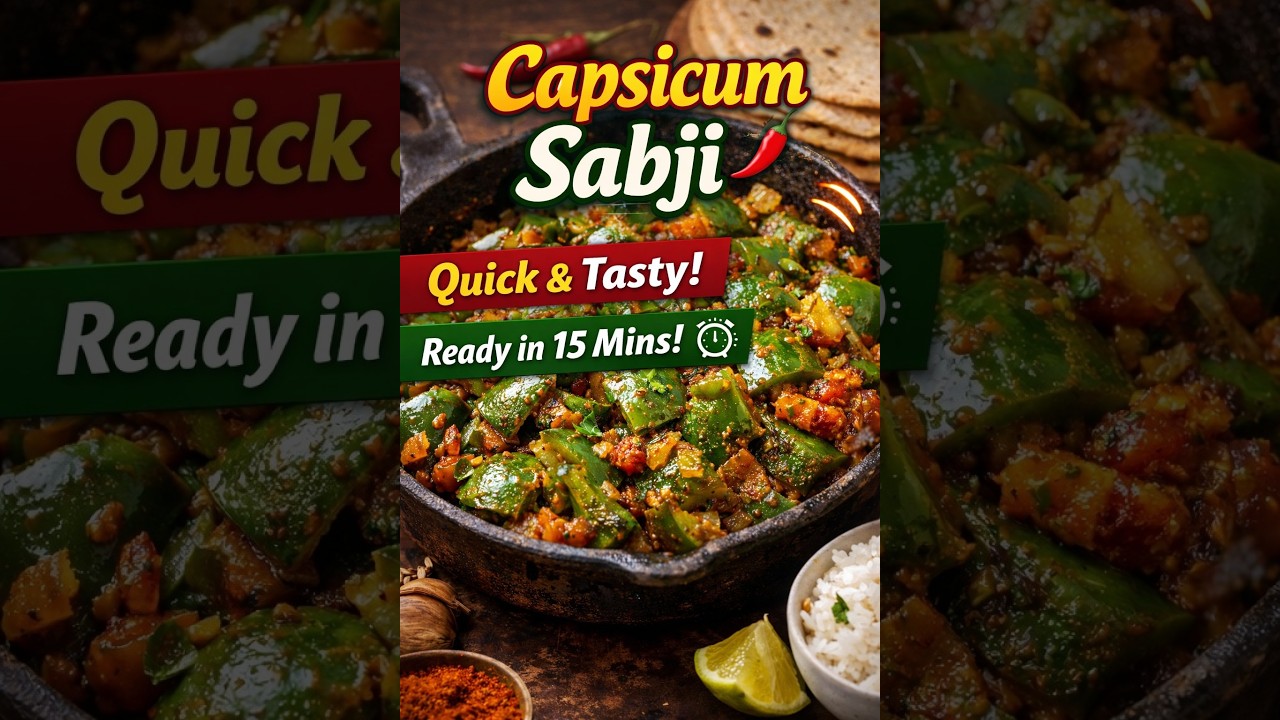 Easy Capsicum Sabji Recipe | Quick & Tasty Shimla Mirch Sabzi in 15 Minutes