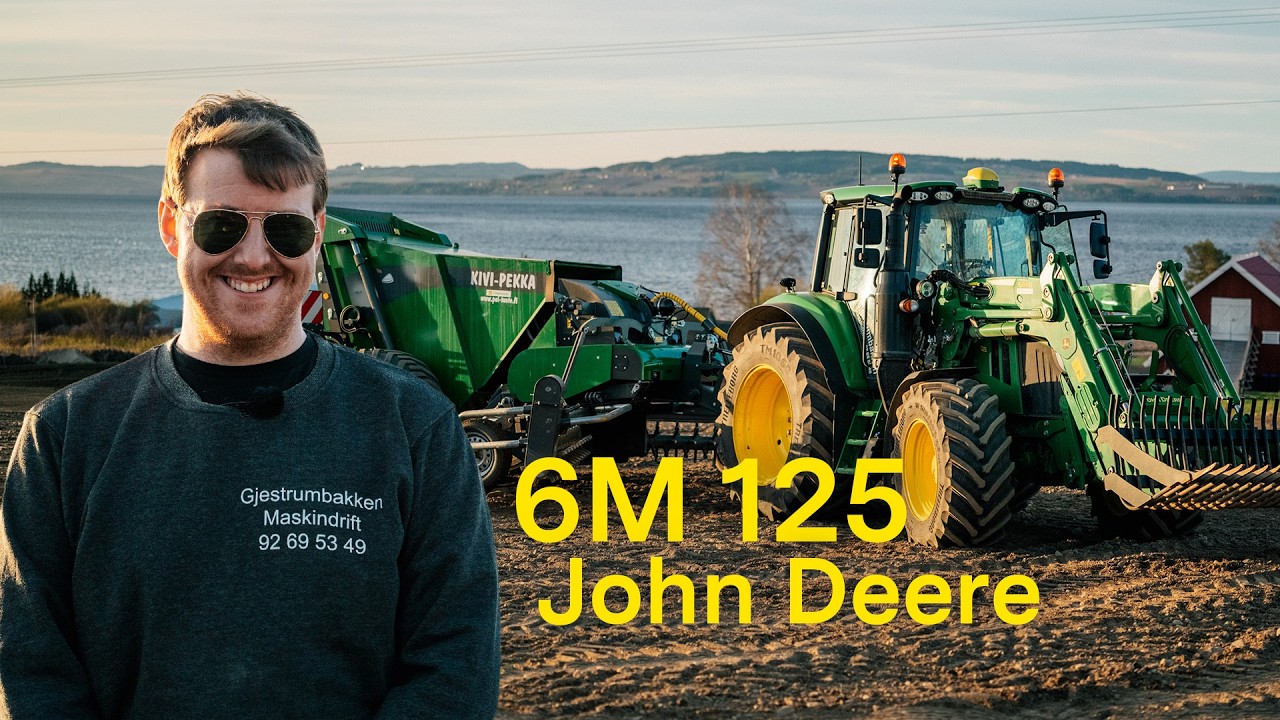 Steinplukking med Kivi-Pekka 5 HD i Totenvika | John Deere 6M 125