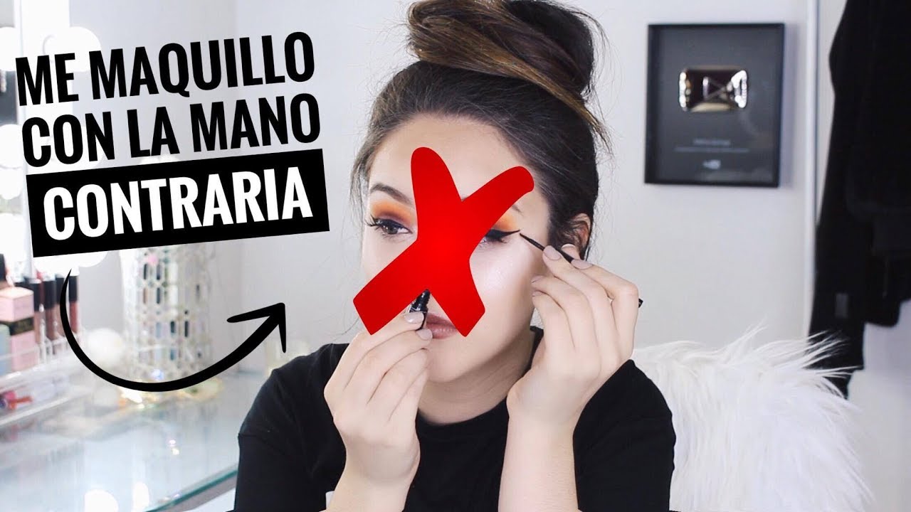 ME MAQUILLO CON LA MANO CONTRARIA ( Mira lo que pasa😂) + COLAB | Melina Quiroga Makeup