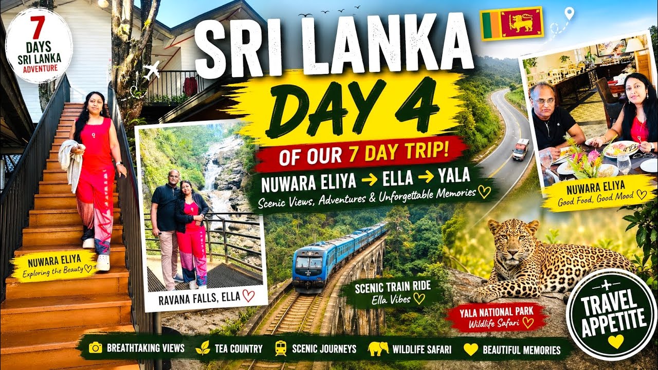 Sri Lanka Day 4 🇱🇰 | Nuwara Eliya to Yala | Ella Tour | Seetha Amman Temple | Ravana Falls #travel