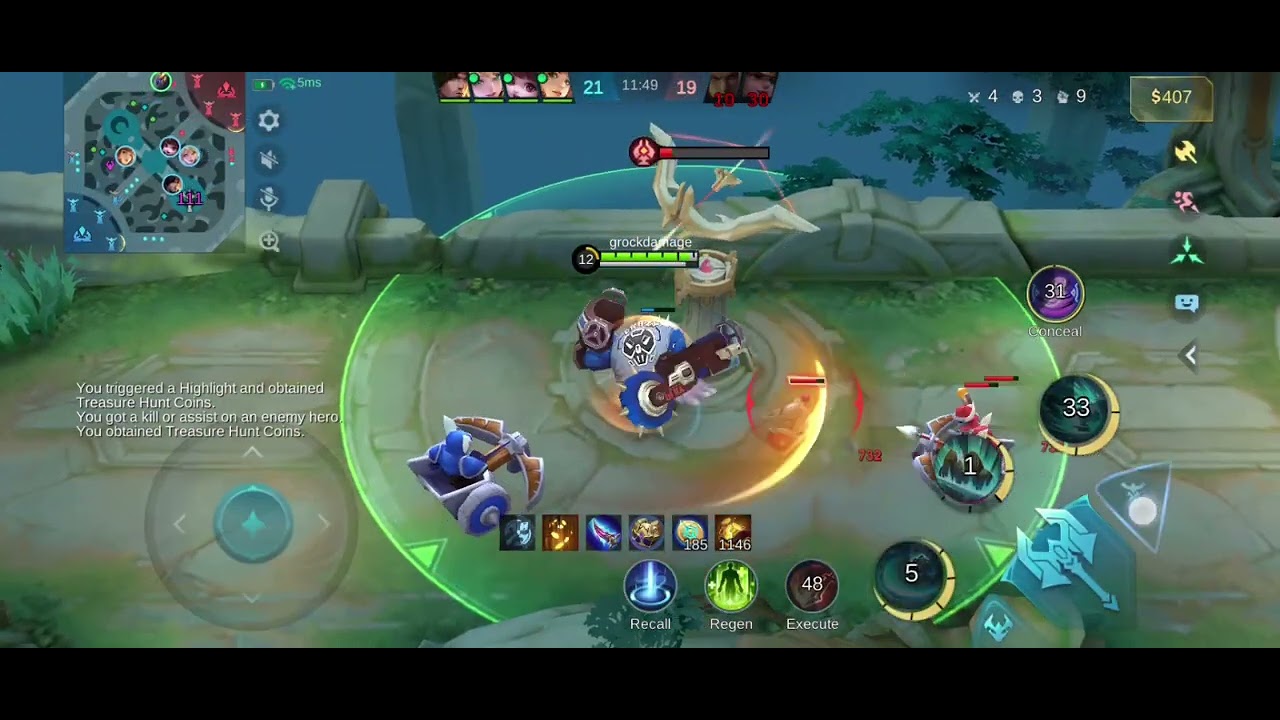 Grock damaged gameplay #mobilelegends #mlbb #ml #mobilelegendsbangbang 