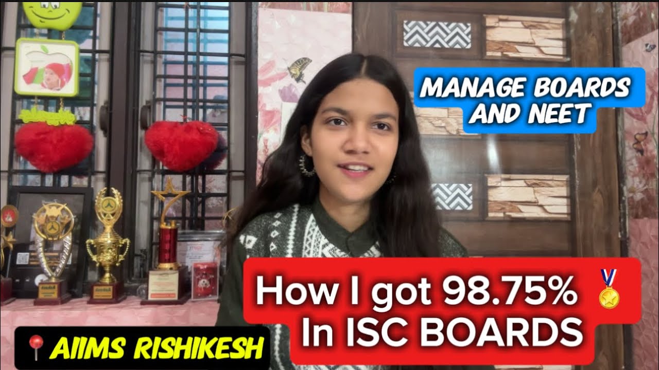 How I Scored 98.75%🏅in ISC + Cracked NEET Prep Without Stress (Study Strategy 2026)