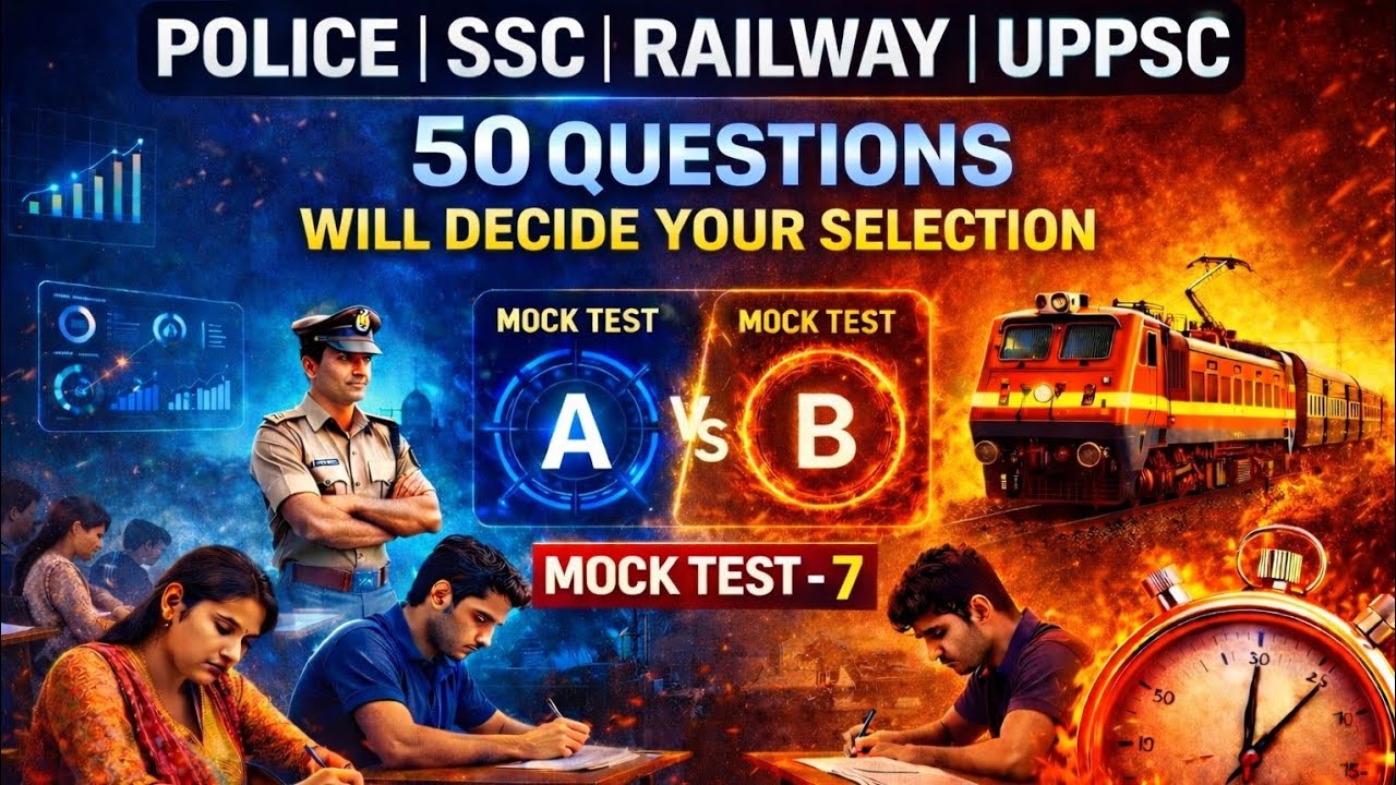 Best GS Class 🔥 Bilingual Mock Practice Class – 7 | Police • SSC • Railway • UPPSC
