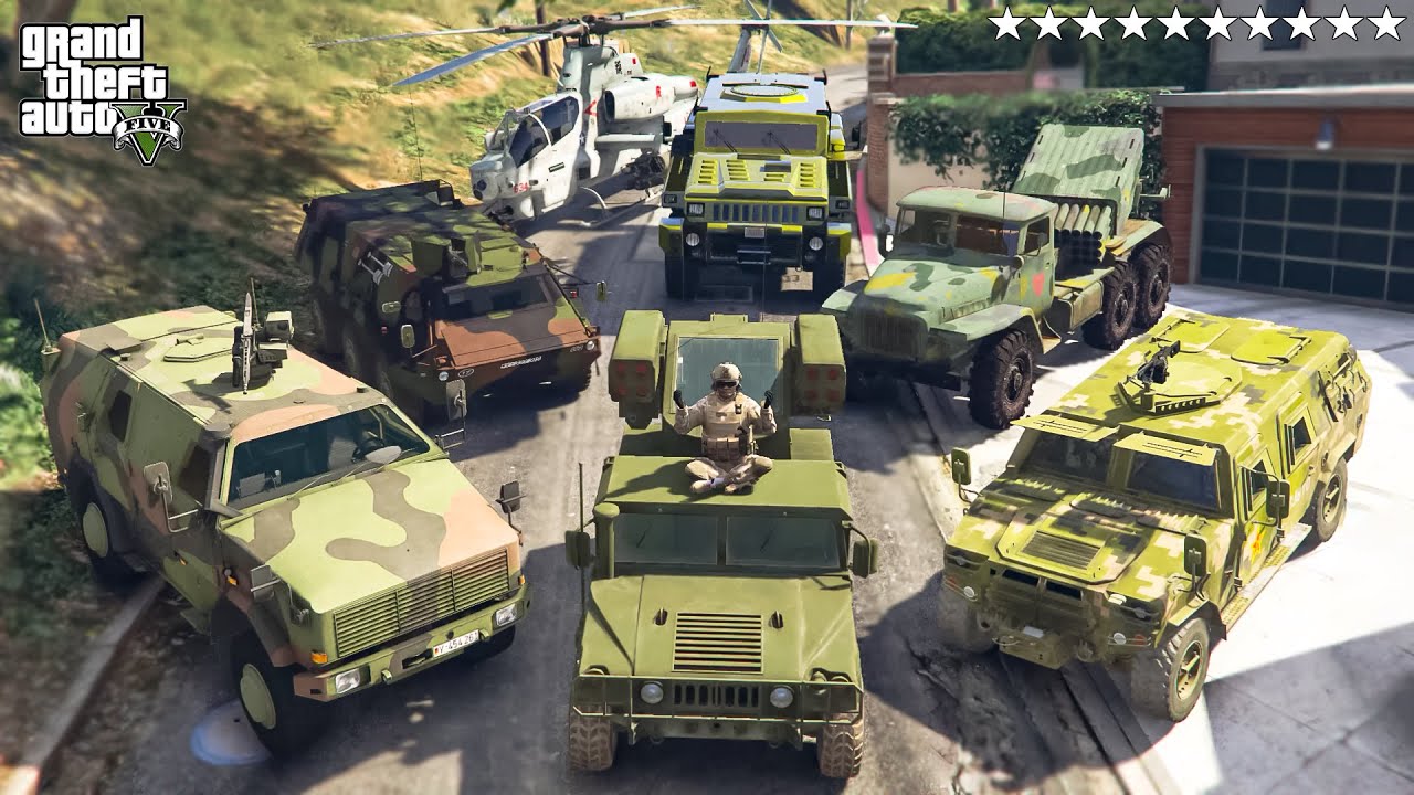 Franklin Stealing SECRET MILITARY Vehicles in GTA 5! | (GTA V roleplay)