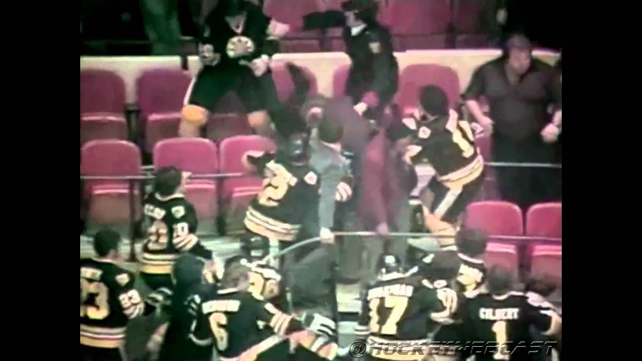 Boston Bruins vs New York Rangers - Fight In The Stands